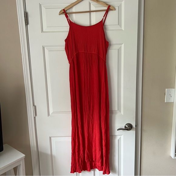 Love on a Hanger red/orange and blue embroidered maxi dress XL - Picture 3 of 3